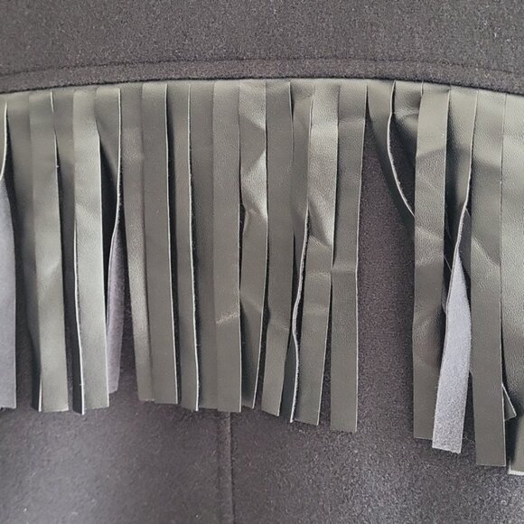 DKNY Black Fringe‎ Moto Jacket SZ S NWT - Picture 4 of 8